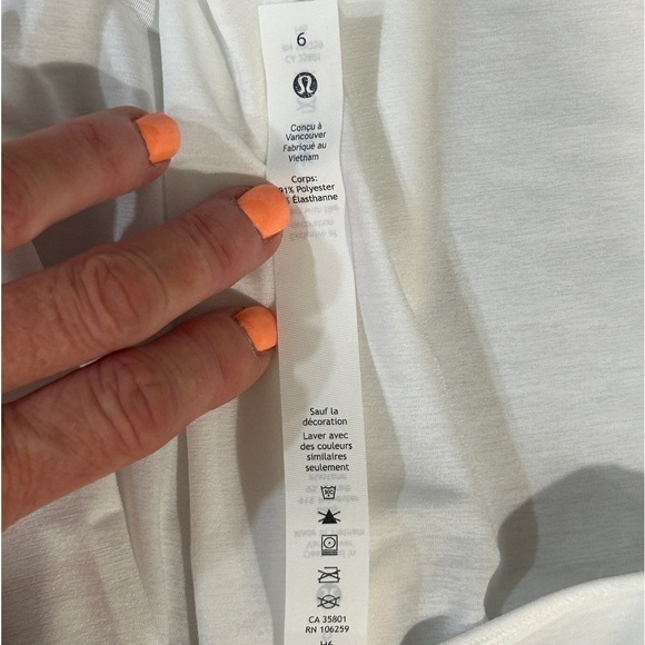 Lululemon Soul Stride Tank Women’s White Crisscross Back Size-6 NWOT - Picture 6 of 9